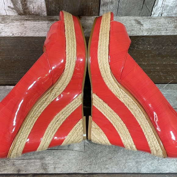 Calvin Klein Harlo Platform Peep Toe Wedges - Picture 4 of 9